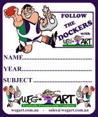 6 x DOCKERS SCHOOL BOOK STICKERS FREE POSTAGE